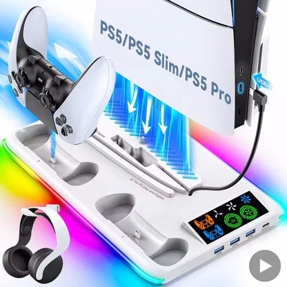 Base de Refrigeración y Carga RGB Multifuncional