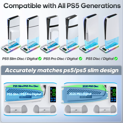 Base de Refrigeración y Carga RGB Multifuncional